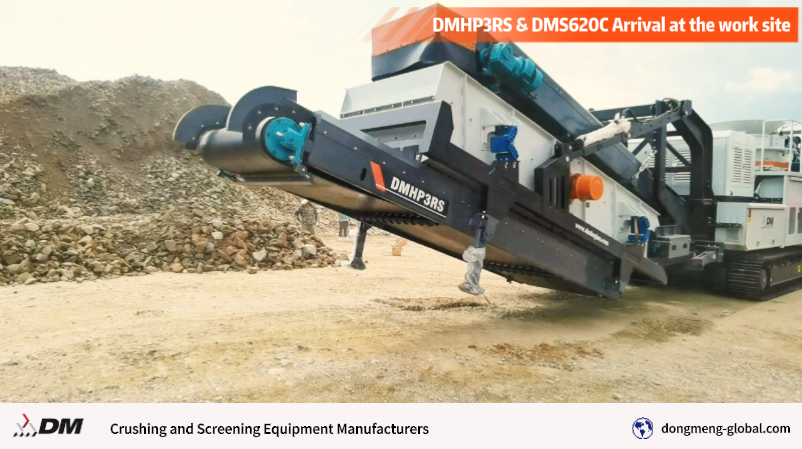 DMHP3RS & DMS620C Mobile Track Crushers and Screen Arrival at the work site
