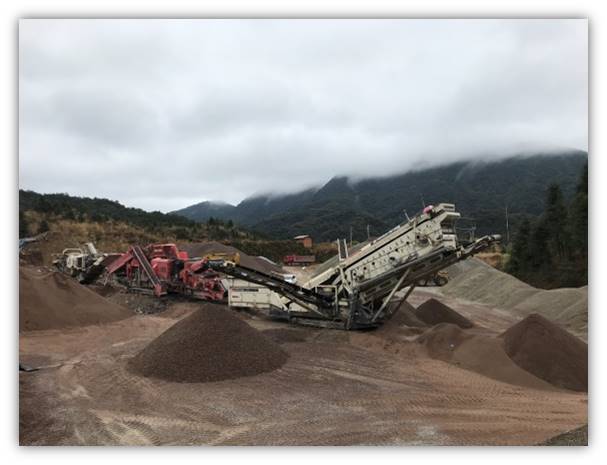 Traitement des granulats en carrière