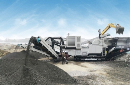 Construction waste crushing and recycling project with an output of 100-150 tons per hour