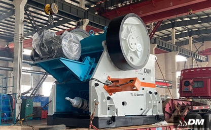 What is the feed opening of a jaw crusher?